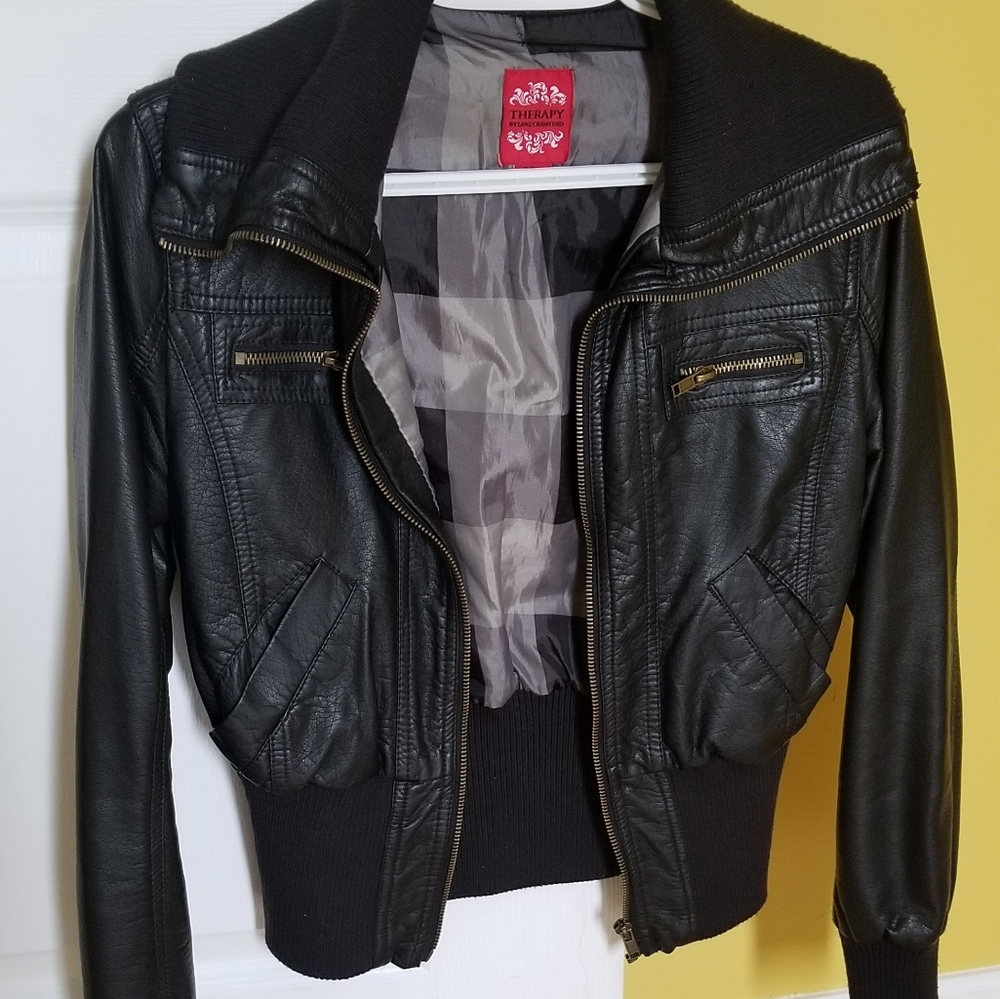 Faux leather jacket